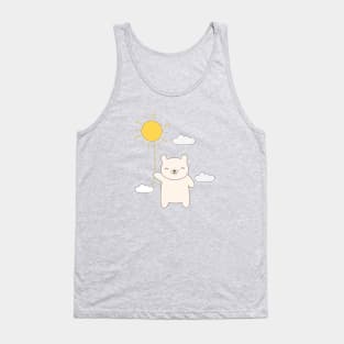 Cute Polar Bear In Summer T-Shirt Tank Top